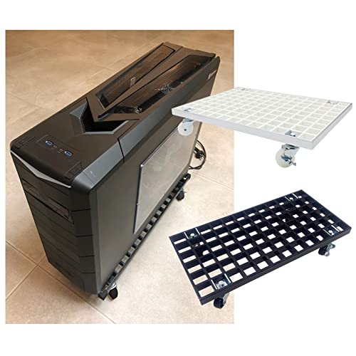 GRCQLWT Laptop Stand,Desktop Computer Support,CPU Rolling Stand, Mobile Pc Holder, Computer Tower Cart, Computer Host Stand with Wheels Under Home Office Desk (B M)