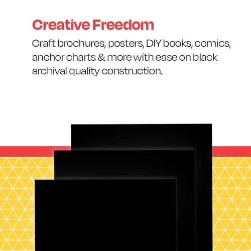 Board Bristol 18X24 Black SCHOOL SMART PK of 100
