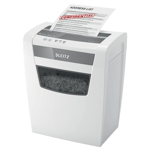 Leitz IQ Paper Shredder, 10 Sheet, Cross Cut, 6 Gallon Bin, P4 Security, Anti-Jam, Home Office (170003)