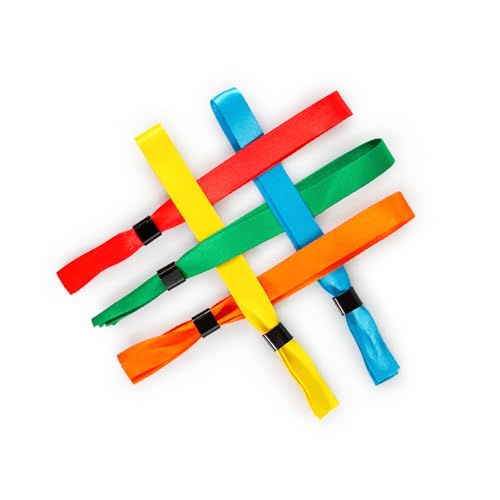 500 WristCo Variety Pack Cloth Event Wristbands – Plastic Closure