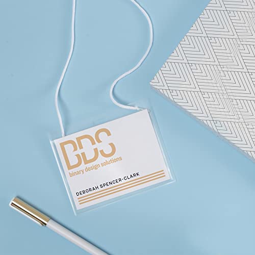 Avery® Customizable Name Badges, 3" x 4", 2 Packs, 200 Badge Holders with Cords and 204 Printable Name Tag Inserts Total (46019)