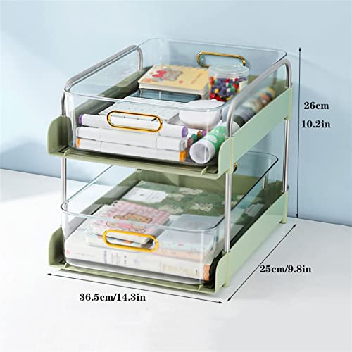 EliteBloom File Magazine Folder Holder Desktop Storage Box Drawer File Rack Desktop Organizer Transparent Large Capacity Can Hold A4 Paper for Office Home Activity Room File Organizer