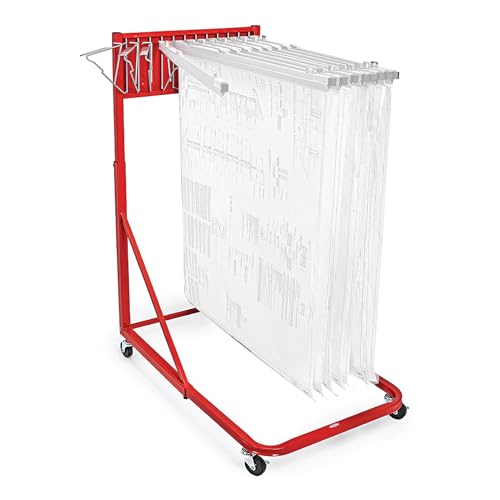 Adir Mobile Blueprint Holder – Construction Plan Rack, Map Organizer, Blueprint Rack, and Poster Display Rack for Jobsite and Office (Without Blueprint Clamps)