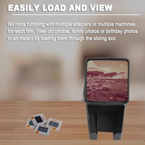 35mm Slide and Film Viewer, 3X Magnification, LED Lighted Viewing, Standard Color Temperature, for Applicable to 5cm*5cm13 and 135 Negatives