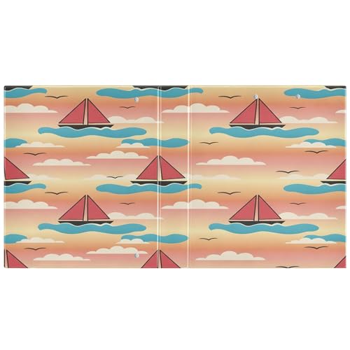 Xpdkjwd Ship Pictures 3 Ring Binder Can Hold 200 Letter Size Binders, Suitable for Home, Office, Dormitory, 2Pcs