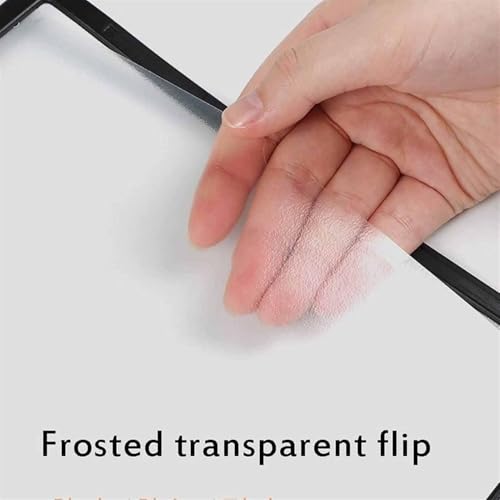 ZOCWJK Desk Reference Organizer - Catalog Display Rack, 10 and 20 Page Double-Sided Panels, Letter-Size, Desktop Flip Display Folder, for Office/Home Display and Storage A4 Documents,Black-10 Pages