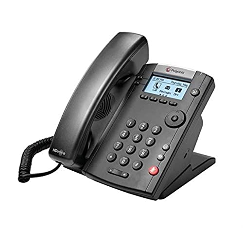 Polycom 201 IP Phone Wall Mountable Desktop Black Compatible with Microsoft Skype 220040450019