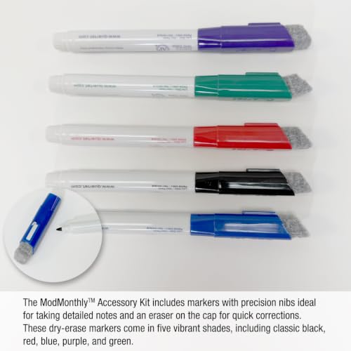 Ultimate Office ModMonthy Whiteboard Accessory Kit with Magnets and Markers