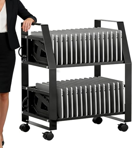 Chromebook Charging Cart, 32 Devices, Lockable Cabinet