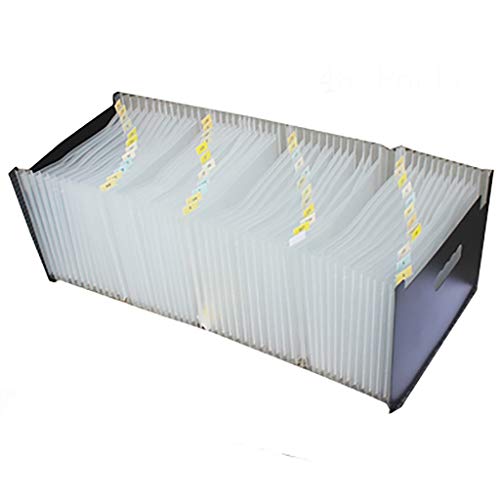 Expanding File Folder with Lid, Expandable Filing Organizer, 13/24/37/48/60/72 Pockets Accordion Wallet Folder Portfolio with Tags for A4 and Letter Size Paper, Documents Folder (Size : 48 Pocke)