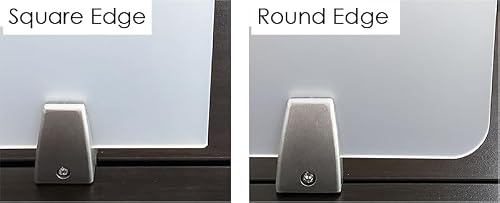 Clear or Frosted Acrylic Desk Dividers 16" High | Escape Privacy Solutions | 8 Widths