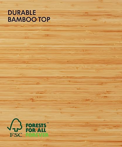 FLEXISPOT E6 Pro Organic Modern Bamboo Standing Desk, Electric Dual Motor 3-Stage Height Adjustable Desk with Oval Legs, Heavy Duty 330lbs, 48" x 24" Bamboo Desktop, White Frame
