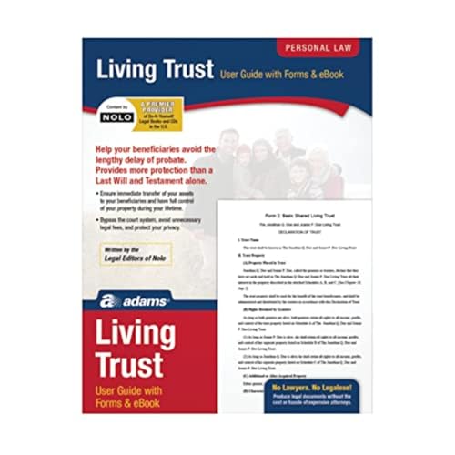 Adams Living Trust Kit, Paper Forms and Instructions, Plus Downloadable Content, Details on Packaging (K305)