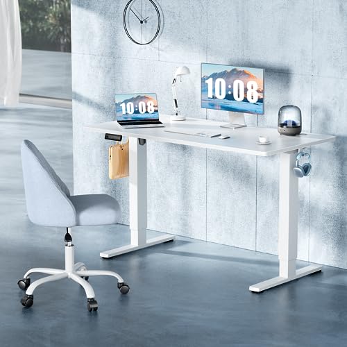 DUMOS 48 Inch Electric Standing Desk, Memory Adjustable Home Office Desk