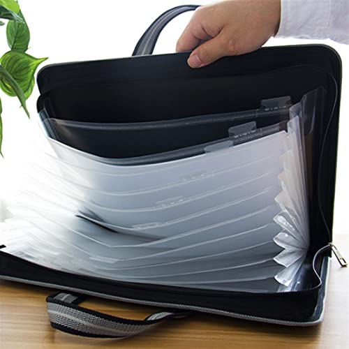 Folders,File Organiser, File Folder Large Capacity Office Leather Folder Layers Expanding Wallet Document Organizer File Folde Bag