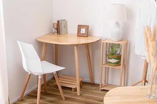 PaletteLife Wooden Footrest, D11.42 xW13.78 xH4.93 (29x35x12.5cm), 1x1 ft, Small, Natural Ashwood, Ergonomic Design