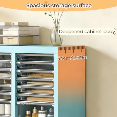 22 Drawers Literature Organizer, Cardboard Mailboxes for Classroom