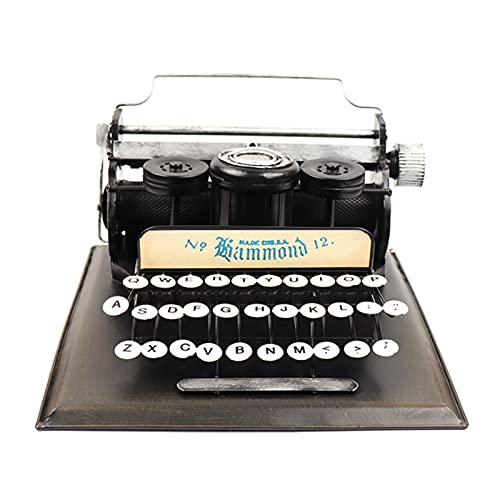 Vintage Antique Typewriter Model, Countryside Style Farmhouse Metal Typewriter, for Birthday Christmas Festival Gifts Photography Props 29 * 28 * 17CM