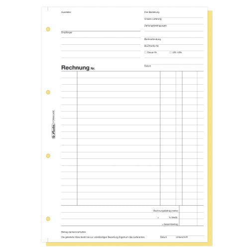 Herlitz A4 888420 Account Book 306, 2X 40 Sheets Self-Copying