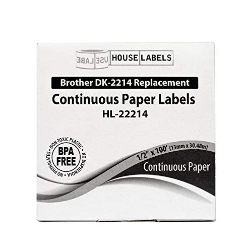 HouseLabels Compatible with Brother DK-2214, 1/2" x 100'