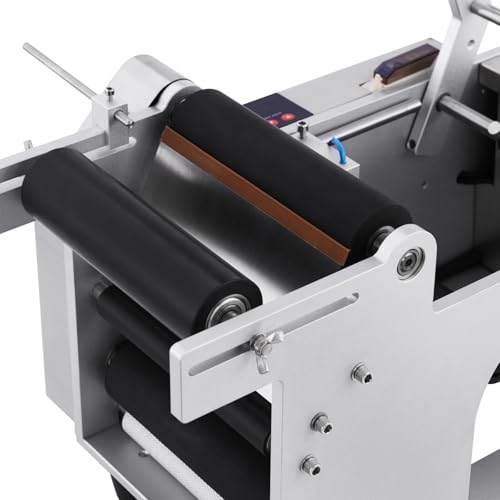 VEVOR Semi-Automatic Round Labeling Machine, 20-50pcs/min, Electric Bottle Label Applicator for Round Bottles, Round Bottle Labeler Suitable for Diameter 0.78-4.72 inches (with Pressing Bar)