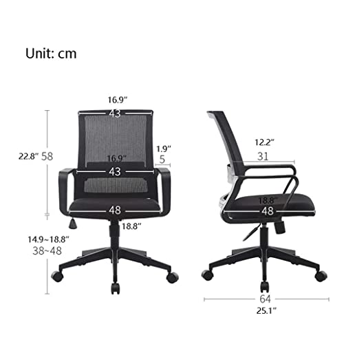 POCHY Flexible Office Chair Office Chair Comfort Desk Chair Adjustable Height Computer Chair 3D Curved Executive Chairs Fashion Managerial Chairs Cozy
