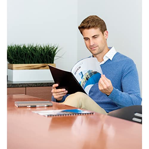 Fellowes 3/4-Inch Binding Covers Thermal, 10-Pack, Black (5256801)