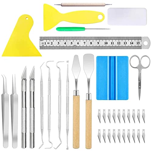 XDSRFVW 38PCS Set Craft Vinyl Weeding Tools Basic Tool Kit for Silhouettes Cameos Lettering DIY Handmade
