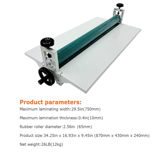 WYDDDARY 29.5Inch White All Metal Frame Manual Cold Laminator Desktop Cold Mounting Machine with Platform and Regulating Bracket for Photo Paper Film Lamination