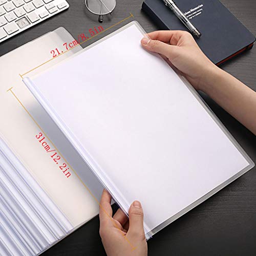 Plastic Folders,Budget Binde, File Folder,Report Covers with U-Type Sliding Bar (60 Sheet Capacity), Office School Supplies Transparent Resume Presentation File Folders Files Organizer (Color : D) (C