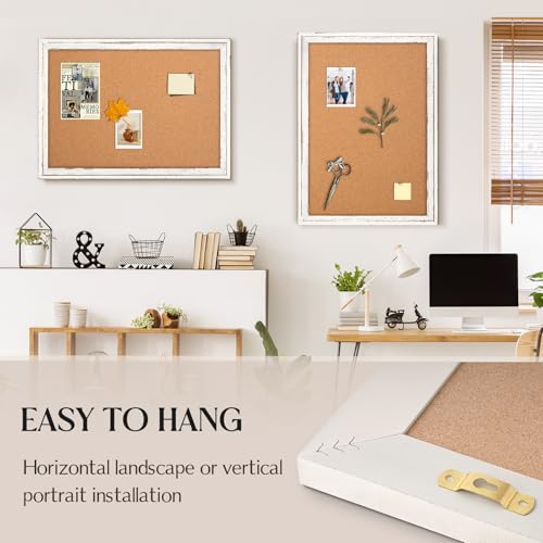 Cork Board Bulletin Board, 36"x24" Corkboard for Wall