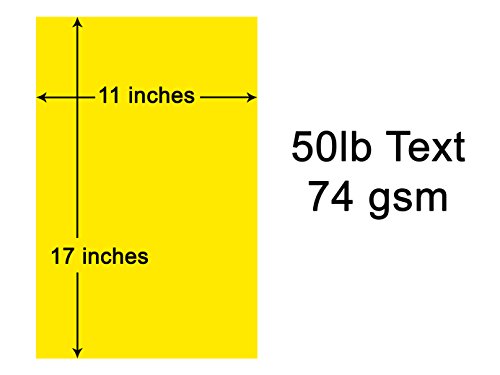 11 x 17 Yellow Neon Bright Fluorescent Colored Paper | 20lb Bond (75GSM) Paper | 500 Sheets - 1 Ream