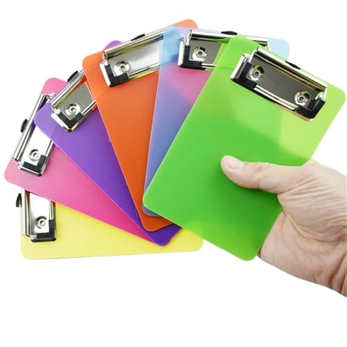 Clipboards Bulk 10Pcs Portable Multi-Function Clipboard Organizer Hangable Mini Plastic Note Holder for Home Office School for Professionals(Green)