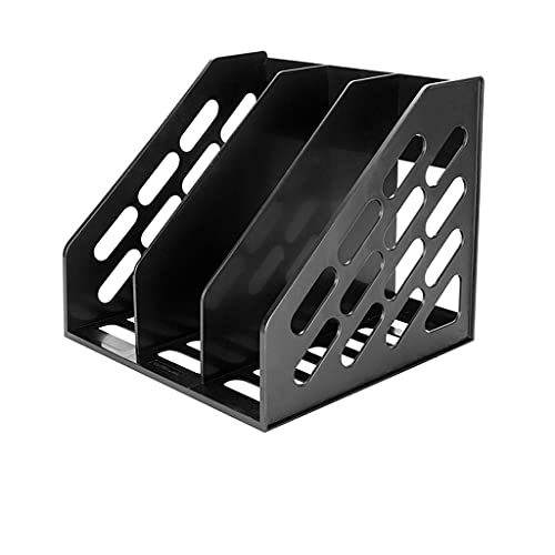 BDPP Storage File Rack File Holder with 4 Vertical Compartments File Rack Plastic Desktop Storage File Sorter is Suitable for Offices and Homes School Home Office Folder (Color : A)