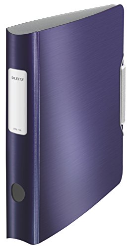 Leitz Lever Arch File, Assorted, A4, Curved Spine 6.5 cm Width, Elastic Fastening, Light polyfoam, Style Range, 11090099 (Pack of 5)
