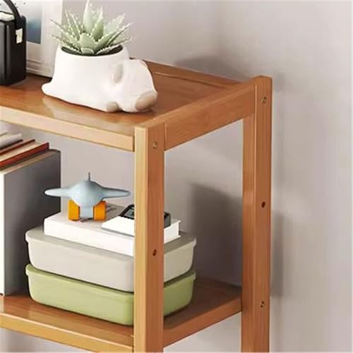 Bookcase Storage Rack Home Simple Desktop Small Bookshelf 3-Tier Bamboo Open Storage Rack Book Shelf