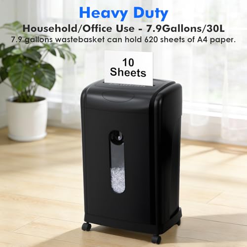 Wingwise Ultra Low Noise 48dB Micro Cut Paper Shredder for Home Office
