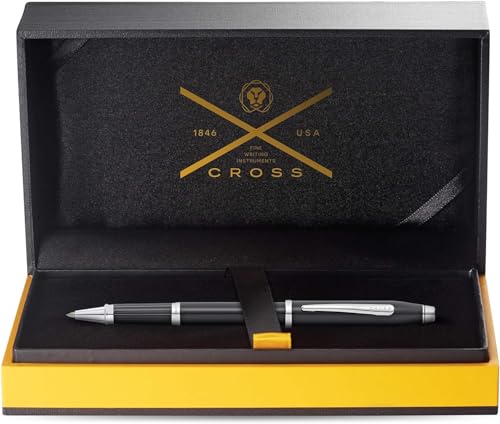 Cross Century II Refillable Gel Ink Rollerball Pen, Medium Rollerball, Includes Luxury Gift Box - Black Lacquer