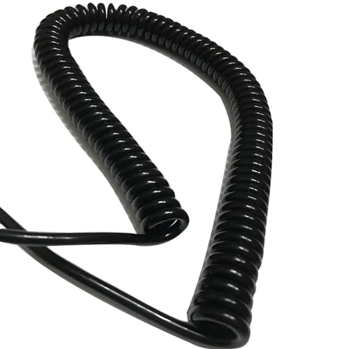 1 Meter 10 Core Coiled Mains Flex Spring Cord Extensible Wire Cable OD 10mm