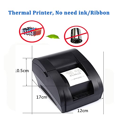 BGVGFBNJ 58mm Thermal Receipt Printer POS Printer Ticker Check for Restaurant and Supermarket Support Cash Drawer(5890K Gray)