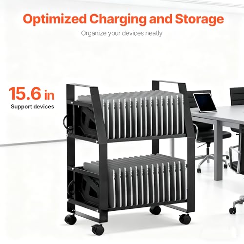 GarveeTech 32 Device Charging Cart for Laptops up to 15.6", Charging Station for Tablets Office and Classroom Use