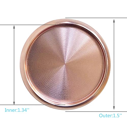 11PCS 1.5 Inch Aluminum Discs for Discbou nd Notebook (Rose Golden)