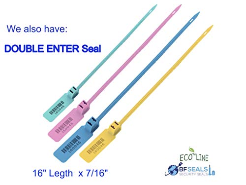 Plastic Wire Padlock “A” Security Seal, 500 pcs., Yellow Color, Numbered and Barcode, Tamper Evident, Utility Meter, Free & Quick Shipping from USA