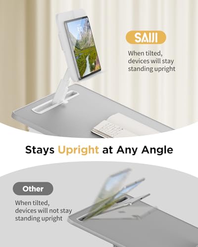 SAIJI Laptop Desk for Bed [XXL Extra Large] with Upgraded Book Stand