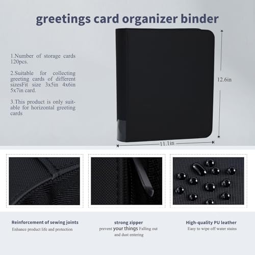 Magiarcana Greeting Card Organizer & Storage,Christmas Card Book,120 Sleeve