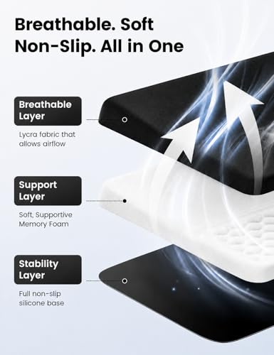 Vaydeer Keyboard Stand and Mouse Pad Set, Soft Memory Foam Wrist Rest