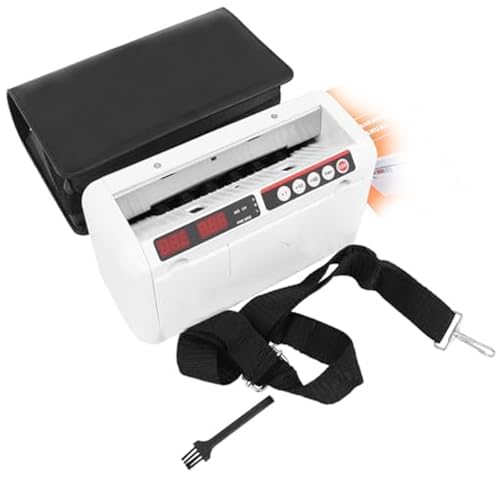 XueFulxion Portable Money Counter Machine, 800 Bills/Min Fast Counting, UV/MG/BRE Counterfeit Detection, Battery Powered Bill Counter Support USD, EUR, Multi-Currency Cash Handling