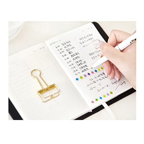 YHdtUO Simplicity High-End Meeting Book Star Leather Snap Stationery Calendar Small Fresh Pad Hand Book,White