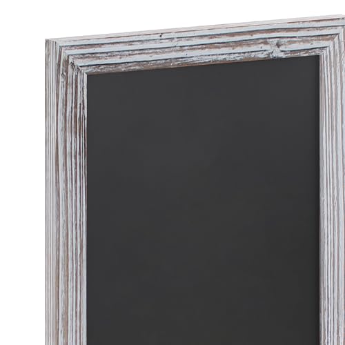 Flash Furniture 11x17 Wall Mount Magnetic Chalkboard, Whitewashed, 10-Pack