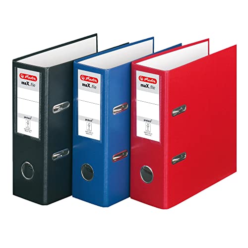 Herlitz max.File Protect A5 Upright Lever Arch File - Red